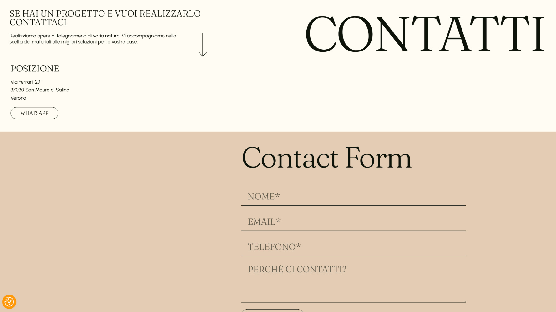 sito web semplice e di design